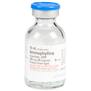 Aminophylline Injection USP 250mg (25mg/mL) 10mL Vial
