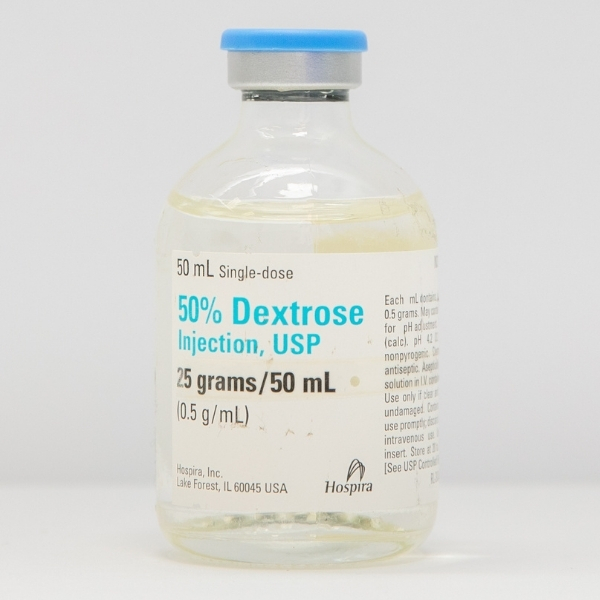 50% Dextrose Injection, USP 25grams/50mL (0.5g/mL) VIAL