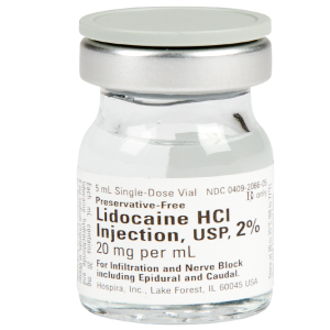 2% Lidocaine HCI Injection, USP 100mg/5mL (20mg/mL) Vial