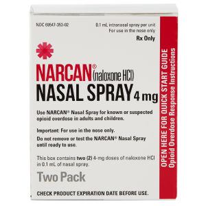Narcan Naloxone HCl Nasal Spray 4mg/.1mL 2-Pack