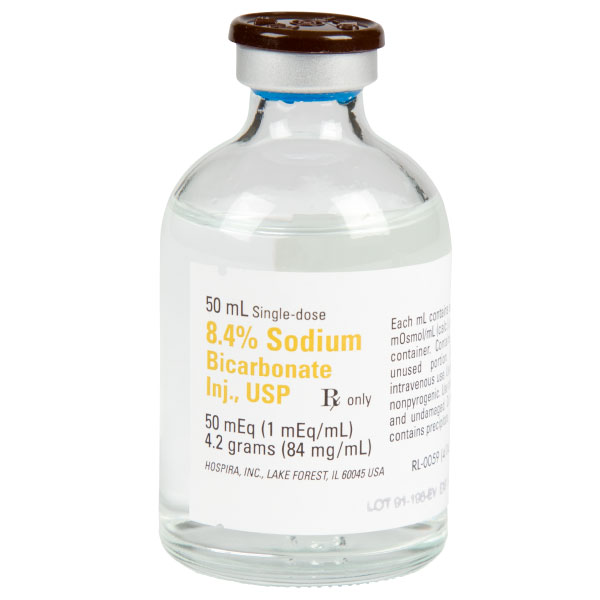 8.4% Sodium Bicarbonate Injection., USP 50mEq (1mEq/mL) 50mL Vial