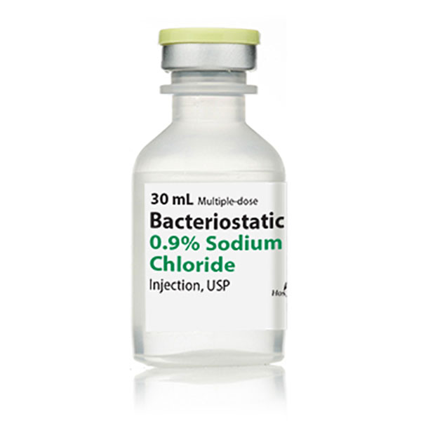 Bacteriostatic 0.9% Sodium Chloride Injection, USP 30mL Vial