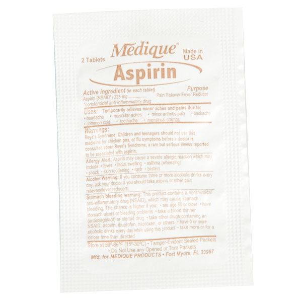 Aspirin (NSAID) 325mg 2 Tablet