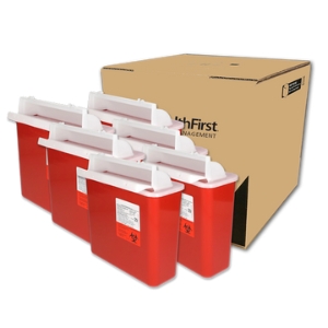 5 Quart Sharps Mailback Disposal Container (Pack of 6)