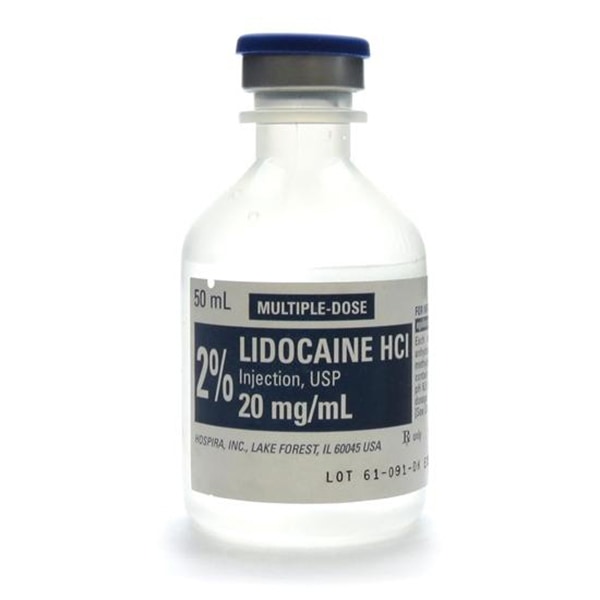 2% Lidocaine HCl Injection, USP 1000mg/50mL (20mg/mL) 50mL vial