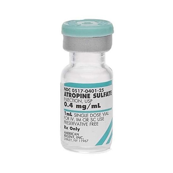 Atropine Sulfate Injection, USP 0.4mg/mL 1mL vial