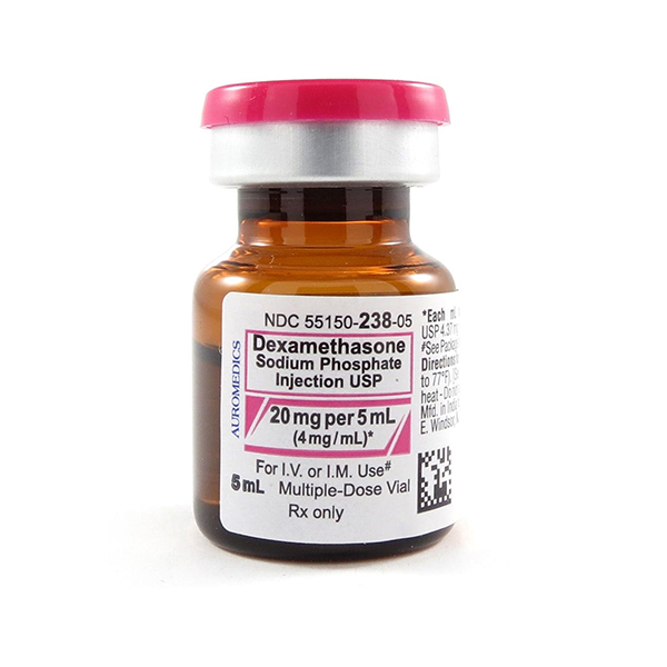 Dexamethasone Sodium Phosphate Injection, USP 20 mg/5 mL (4 mg/mL) 5mL Vial Dexamethasone Sodium Phosphate Injection, USP 20 mg/5 mL (4 mg/mL) 5mL Vial