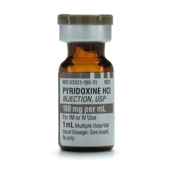 Pyridoxine HCl Injection, USP 100mg per mL 1mL Vial