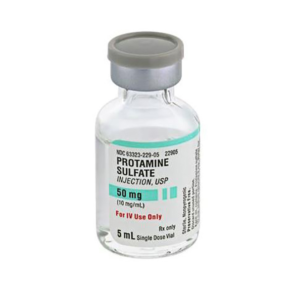 Protamine Sulfate Injection, USP 50mg/5mL (10mg/mL) 5mL Vial