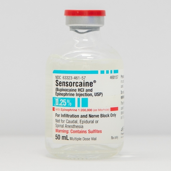 Sensorcaine(R) (Bupivacaine HCl And Epinephrine Injection, USP) With Epinephrine 1:200,000 (As Bitartrate) 0.25% 125mg per 50mL (2.5mg per mL) 50mL Vial