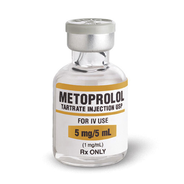 Metoprolol Tartrate Injection, USP 5 mg/5 mL (1mg/mL) 5 mL Vial