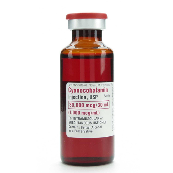 Cyanocobalamin Injection, USP 30000 Mcg/30 mL (1000 Mcg/mL) 30 mL Vial