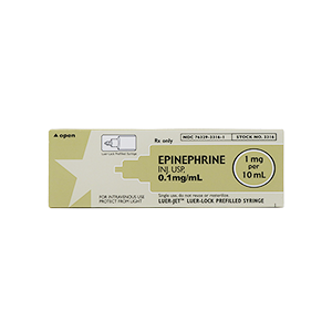 Epinephrine Inj. USP, 0.1 mg/mL 1mg per 10mL Luer-Jet™ Syr