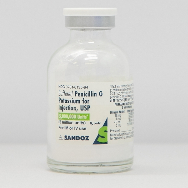 Buffered Penicillin G Potassium for Injection, USP 5,000,000 Units (5 Million Units)