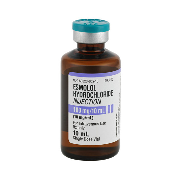 Esmolol Hydrochloride Injection 100mg per 10mL (10mg/mL) 10mL Vial