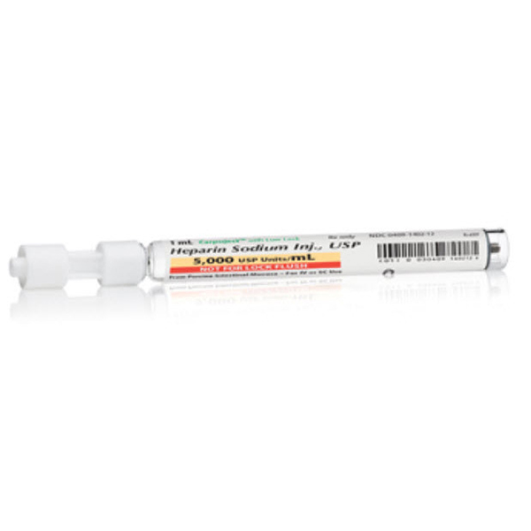 Heparin Sodium Inj, USP 5,000 USP Units/mL 1mL Carpuject Heparin Sodium Inj, USP 5,000 USP Units/mL 1mL Carpuject