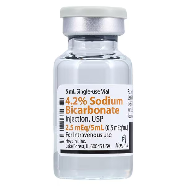 4.2% Sodium Bicarbonate Injection, USP 2.5mEq/5mL) 5mL Vial