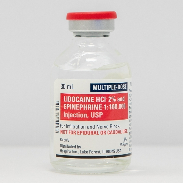 Lidocaine HCl 2% and Epinephrine 1:100,000 Injection, USP 30ML Vial
