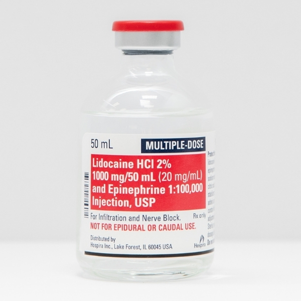 Lidocaine HCl 2% and Epinephrine 1:100,000 Injection, USP 50ML Vial