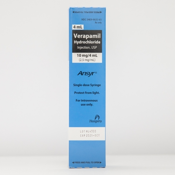 Verapamil HCl Injection, USP 10mg per 4mL (2.5mg/mL) 4mL Vial