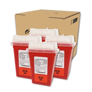 1 Quart Sharps Mailback Disposal Container (Pack of 4)