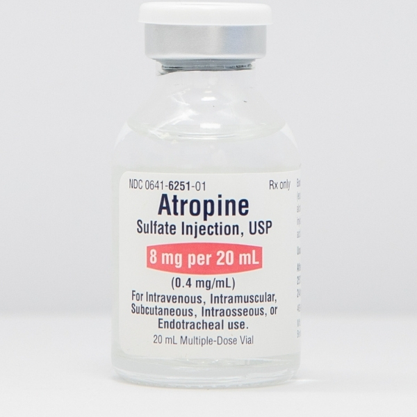 Atropine Sulfate Injection, USP 8MG/20ML (0.4mg/ML) 20ML Vial