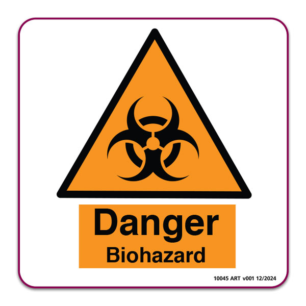 Biohazard Warning Labels (Waterproof)