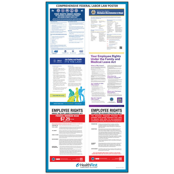 Federal Labor Law Poster, Laminated