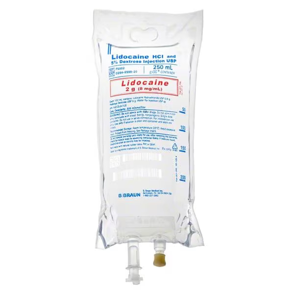 Lidocaine HCl and 5% Dextrose Injection USP, 2G/250mL (8mg/mL) 250mL Bag