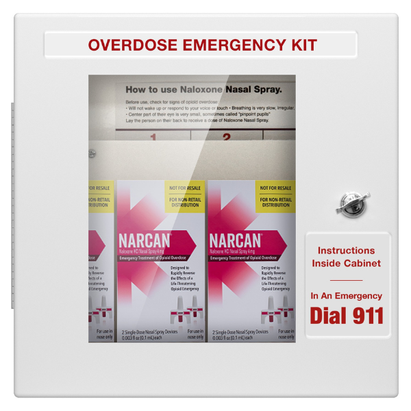 Naloxone Wall Cabinet, Non-Locking, No Alarm