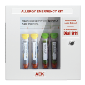 Allergy Emergency Wall Cabinet, Non-Locking with Door Alarm