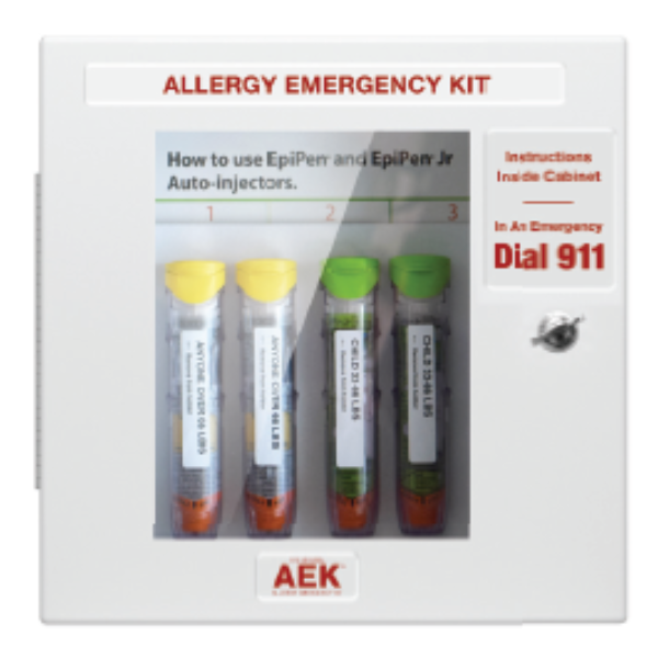 Allergy Emergency Wall Cabinet, Non-Locking with Door Alarm