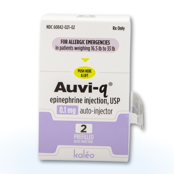 AUVI-Q® Epinephrine Injection, USP 0.1mg 2-Pack Auto-Injector