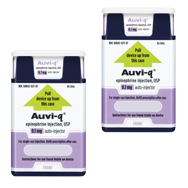 AUVI-Q® Epinephrine Injection, USP 0.1mg 2-Pack Auto-Injector