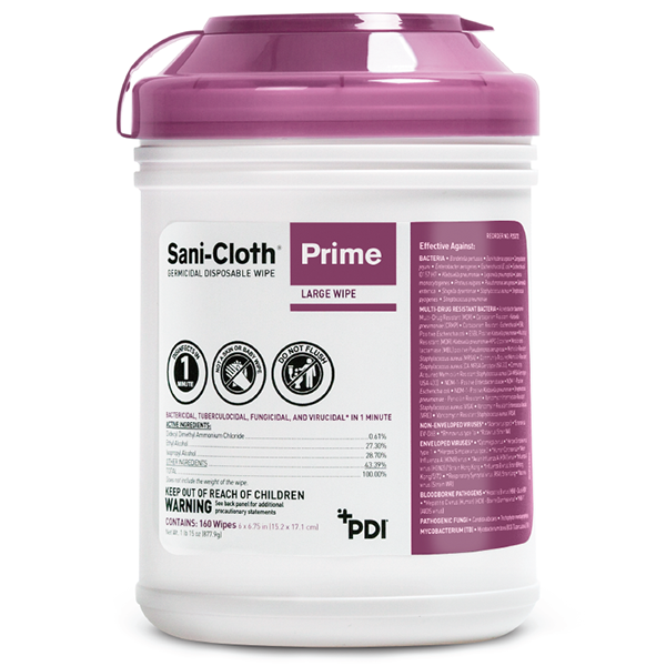 Sani-Cloth® Prime Germicidal Disposable Wipe, Large, 160 Count