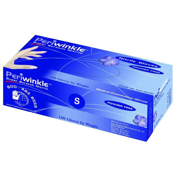 Small Periwinkle Nitrile Gloves 100/Box